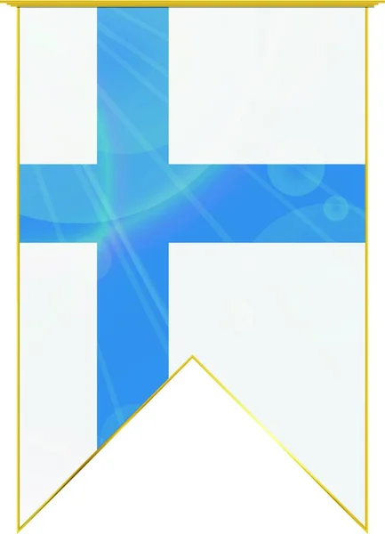 Σημαία Φινλανδίας Web Απλή Απεικόνιση — Διανυσματικό Αρχείο