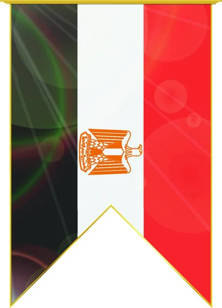 エジプトのリボンの旗 ウェブの簡単なイラスト — ストックベクタ