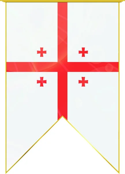ジョージアのリボンの旗 ウェブの簡単なイラスト — ストックベクタ