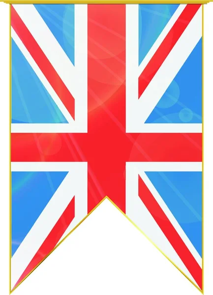 Nagy Britannia Szalag Zászló Vektor Illusztráció — Stock Vector