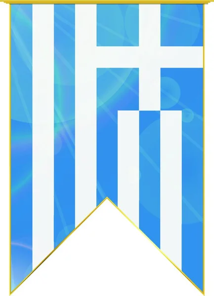 Bendera Pita Yunani Ilustrasi Sederhana Web - Stok Vektor