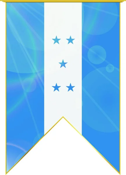 Honduras Ribbon Flag Web Simple Illustration — Stock Vector