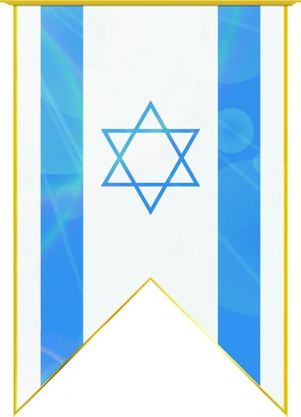 Israel Ribbon Flag Web Simple Illustration — Stock Vector
