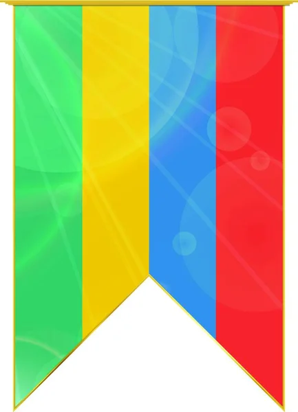 Mauritius Ribbon Flag Web Simple Illustration — Stock Vector