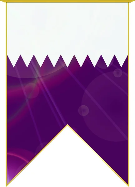 Stužková Vlajka Kataru Jednoduchá Ilustrace Webu — Stockový vektor