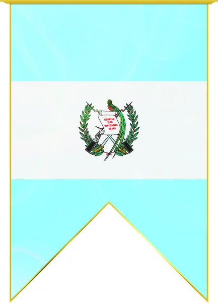 Guatemala Ribbon Flag Web Simple Illustration — Stock Vector