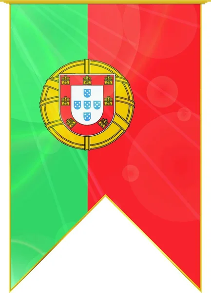 Portugal Band Flagga Webben Enkel Illustration — Stock vektor