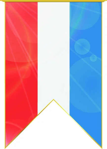Netherlands Ribbon Flag Web Simple Illustration — Stock Vector