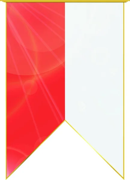 Poland Ribbon Flag Web Simple Illustration — Stock Vector