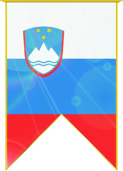 Eslovénia Bandeira Fita Web Simples Ilustração — Vetor de Stock