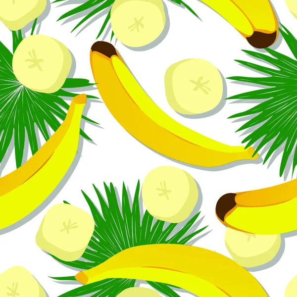 Bananenpatroon Grafische Vector Illustratie — Stockvector