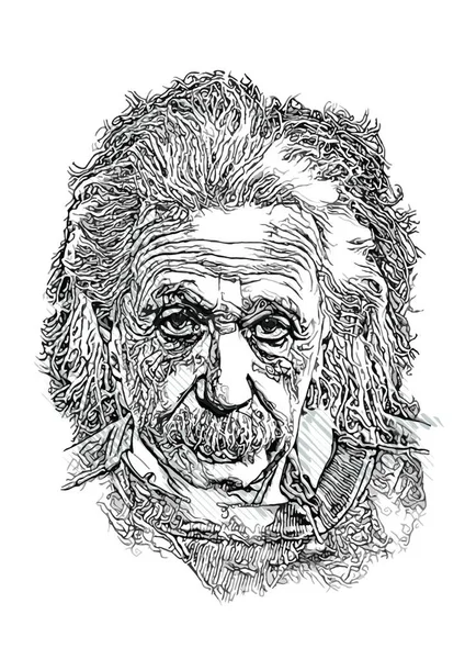 Ikona Alberta Einsteina Grafická Vektorová Ilustrace — Stockový vektor