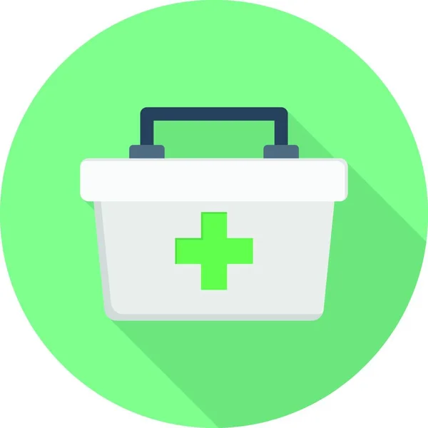 First Aid Medical Emergency Kit Web Icon Vector Illustration — ストックベクタ
