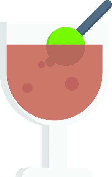 Cocktail Alcool Illustration Vectorielle Simple — Image vectorielle