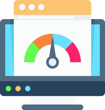 gauge web simgesi vektör illüstrasyonu 