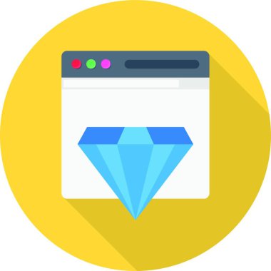 Web elmas programlama, basit vektör illüstrasyonu