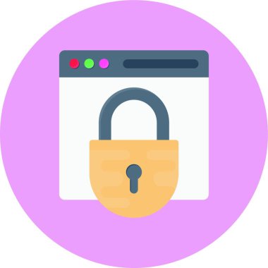 asma kilit web simge vektör çizim