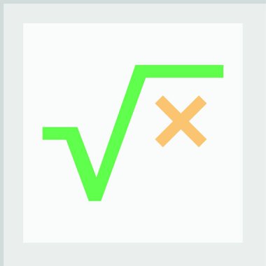 Matematik simgesi vektör illüstrasyonu