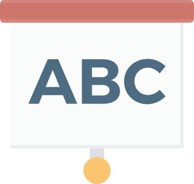 beyaz tahta simgesi vektör illüstrasyonu