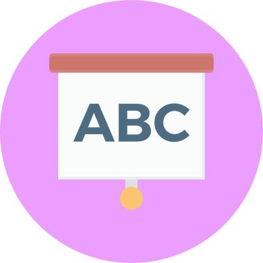 beyaz tahta web simgesi vektör illüstrasyonu