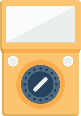 Beyaz arkaplanda voltmetre simgesi izole edildi 