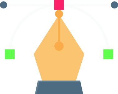 Bezier ikon vektör illüstrasyonu 