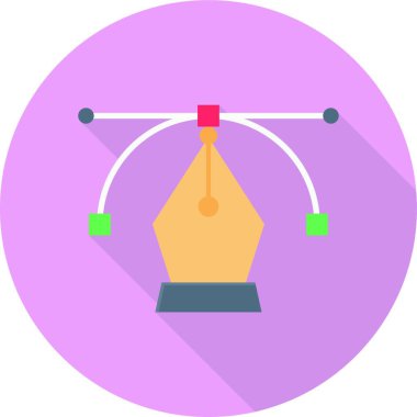 Bezier ikon vektör illüstrasyonu 