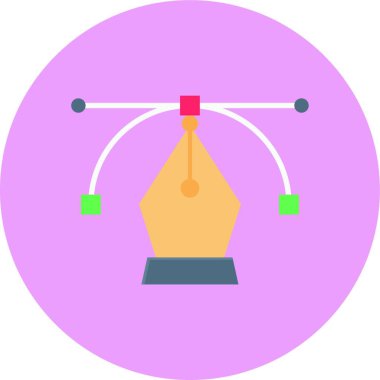 Bezier ikon vektör illüstrasyonu 