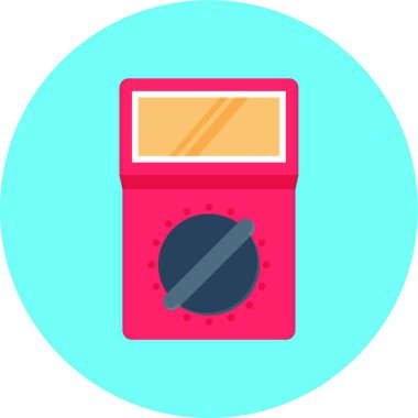 Beyaz arkaplanda voltmetre simgesi izole edildi 