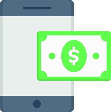 mobil para basit vektör çizimi