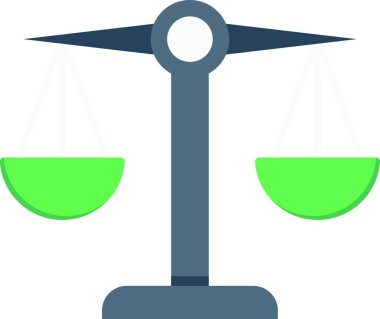 Justice web simgesi vektör illüstrasyonu