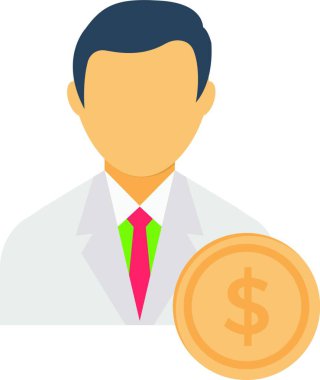 İş adamı web simgesi vektör illüstrasyonu