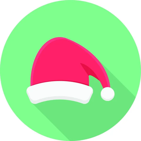 Chapéu Papai Noel Ilustração Vetorial Simples — Vetor de Stock