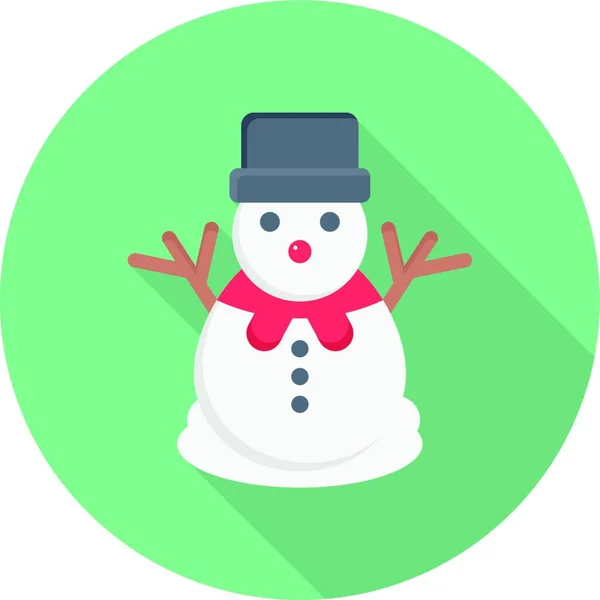 Snowman Icon Web Simple Illustration — Stock Vector