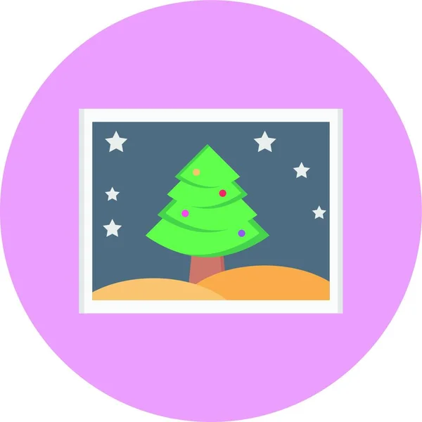 Χριστουγεννιάτικη Κάρτα Εικονίδιο Διανυσματικά Εικονογράφηση — Διανυσματικό Αρχείο
