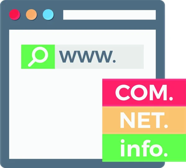 Internet Icono Web Vector Ilustración — Vector de stock