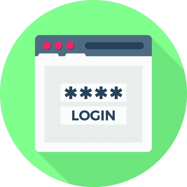 Login Icon Web Simple Illustration — Stock Vector