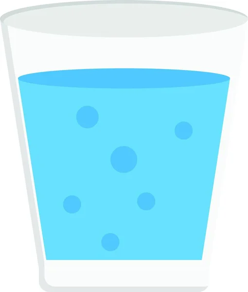 Glas Van Water Icoon Vector Illustratie — Stockvector