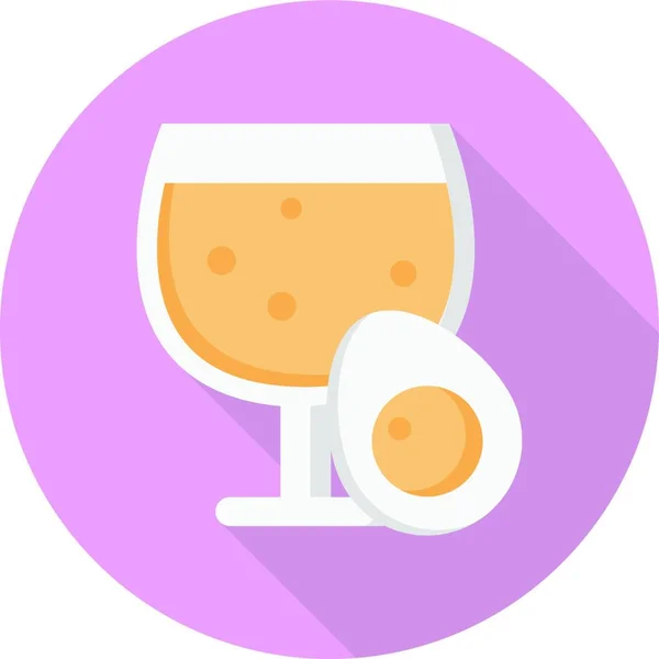 果汁和鸡蛋图标矢量插图 — 图库矢量图片