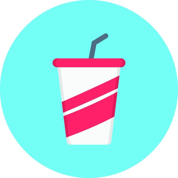 Soda Web Icon Illustrazione Vettoriale — Vettoriale Stock