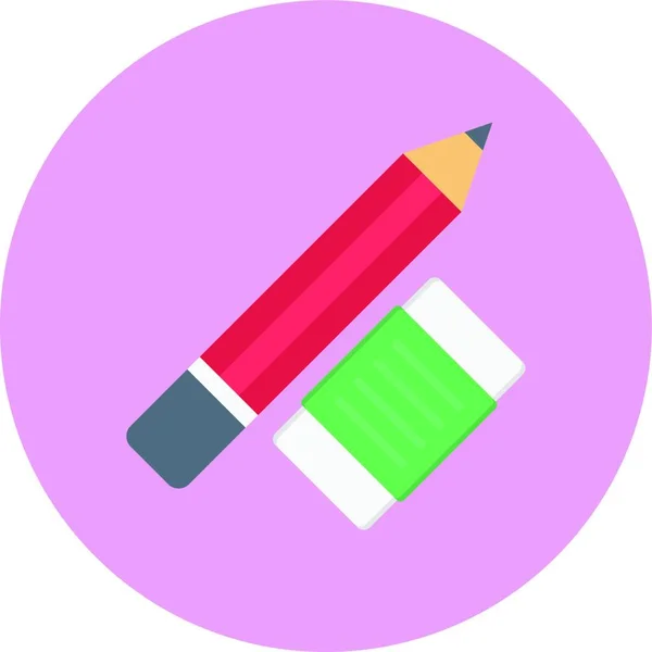 Crayon Web Icône Vectoriel Illustration — Image vectorielle