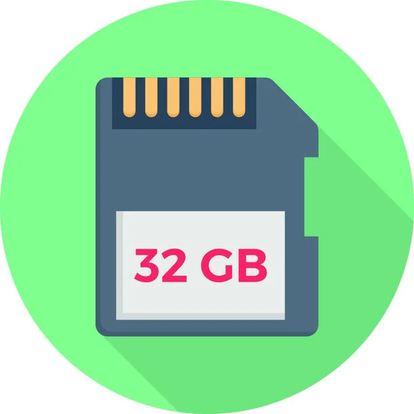 Memory Card Simple Vector Illustration — Stock Vector
