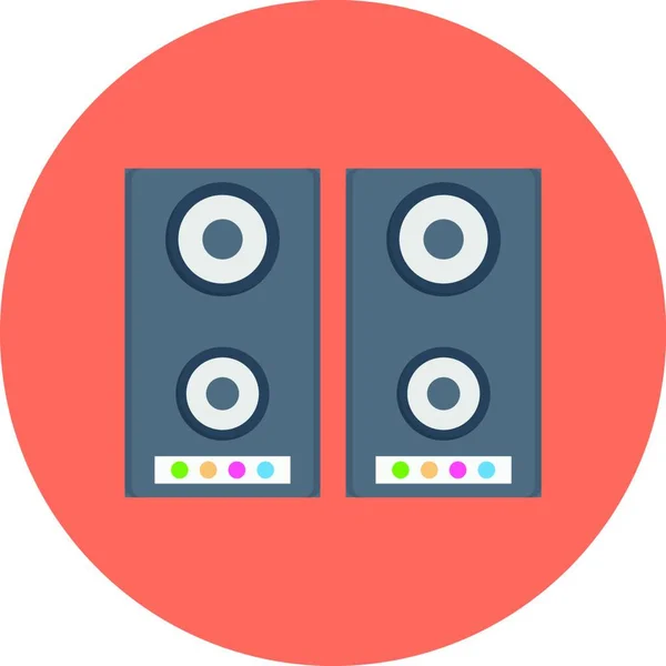 Sub Woofer Simple Vector Illustration — Stock Vector