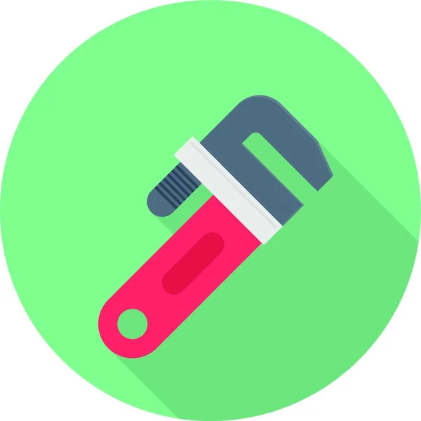 Wrench Web Icon Vector Illustration — Stock Vector