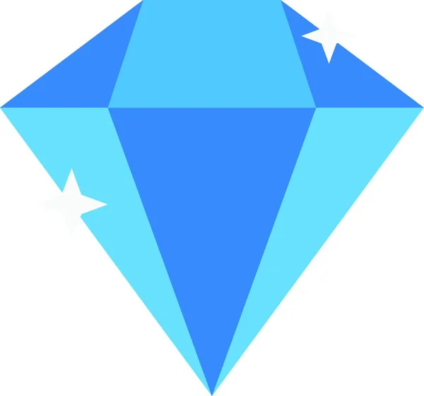 Diamant Icoon Web Eenvoudige Illustratie — Stockvector