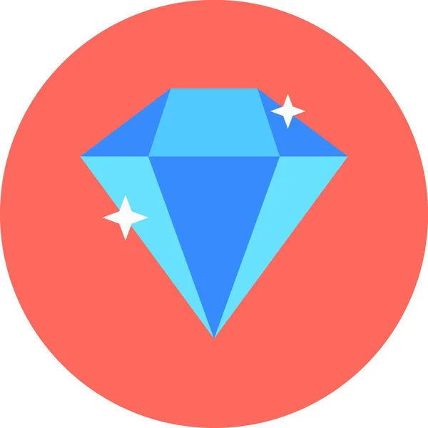 Diamant Symbol Vektorabbildung — Stockvektor