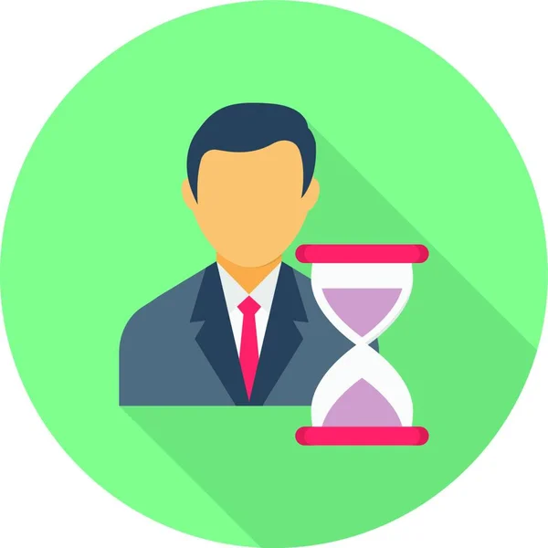 Manager Time Illustration Vectorielle Simple — Image vectorielle