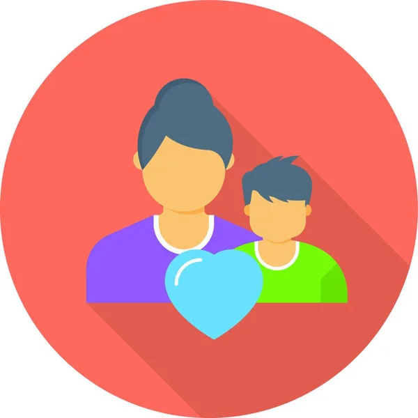 Jednoduchá Vektorová Ilustrace Matky Dítěte — Stockový vektor