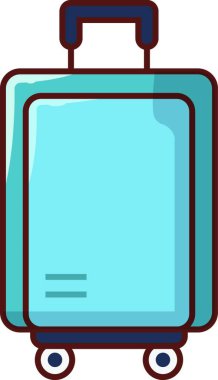 bavul simgesi, vektör çizimi      