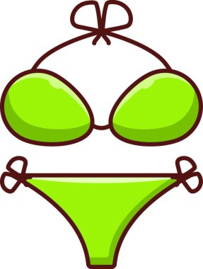 Bikini simge vektör çizim   